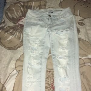 Light wash ripped jeans